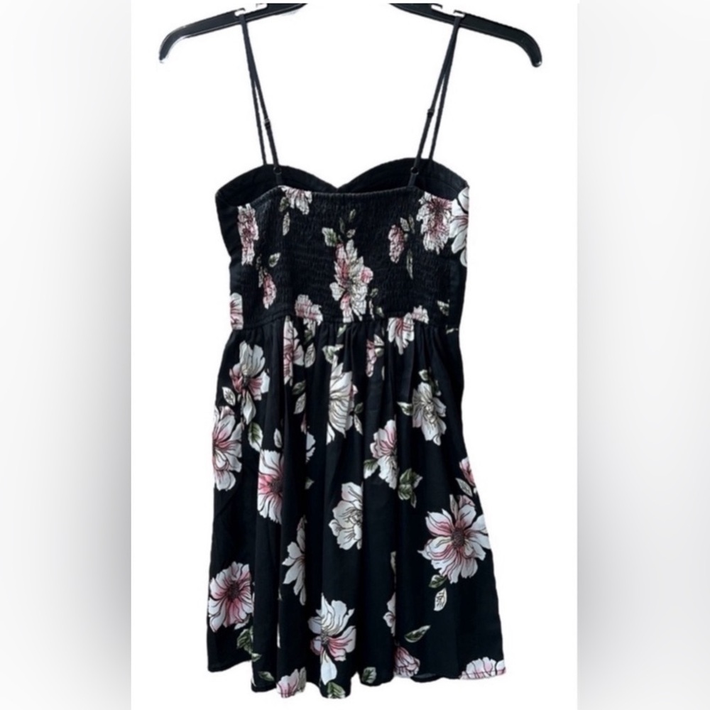 Band of Gypsies Corset Bustier Floral Black Pink Mini Sundress Boho Size S - Picture 4 of 12